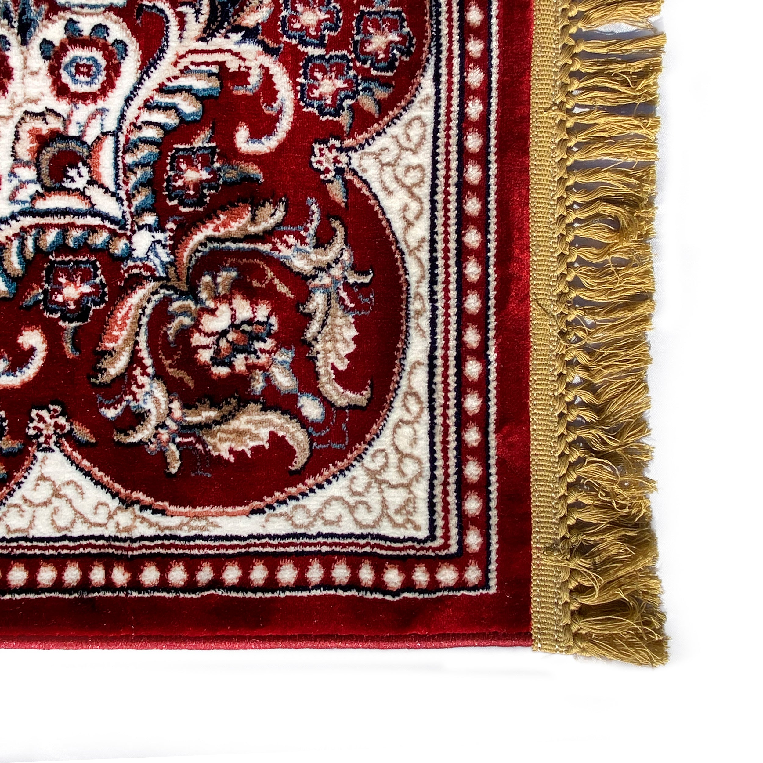 Traditional Burgundy Mosaic Area Rug