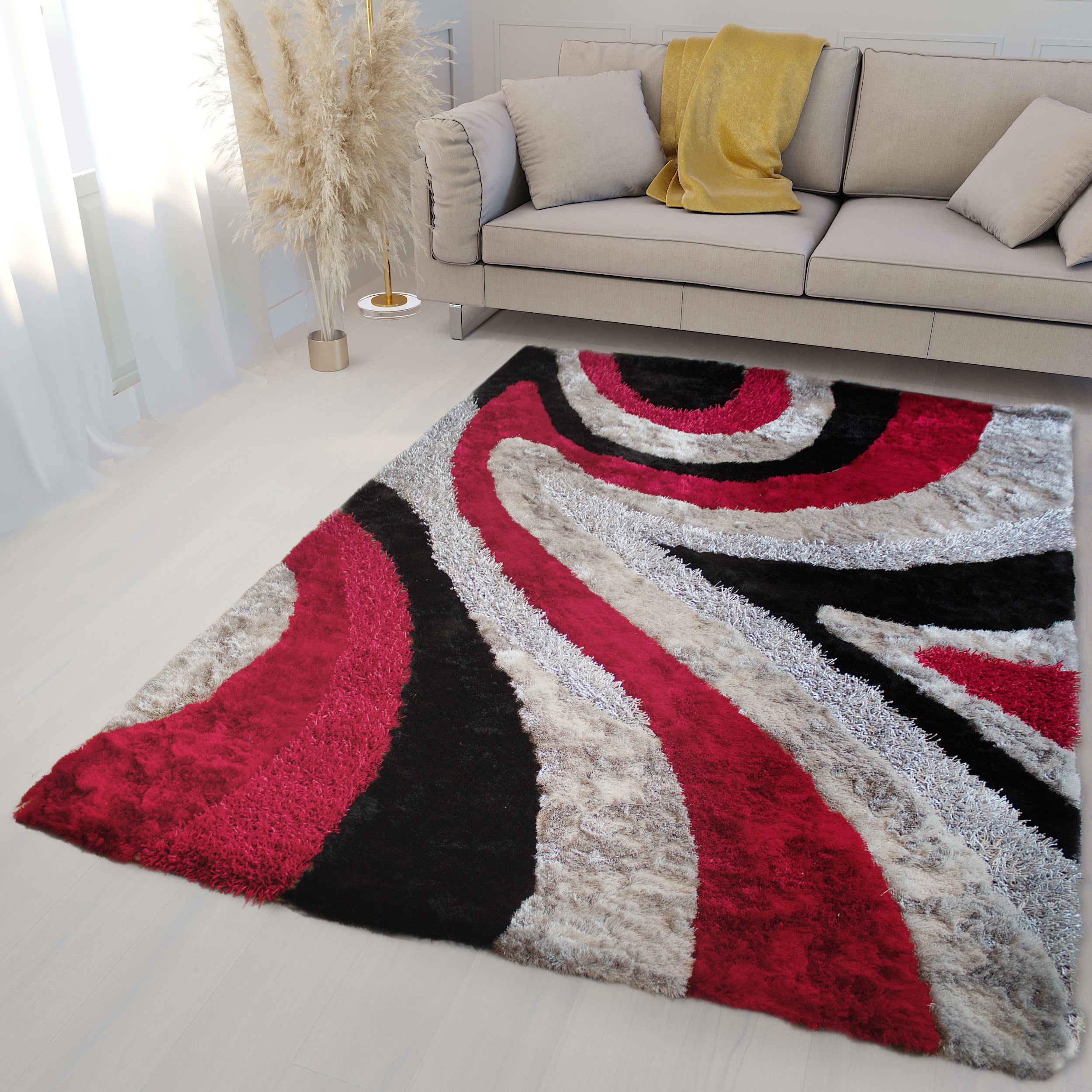 3D Collection S70 Shag Rug Red