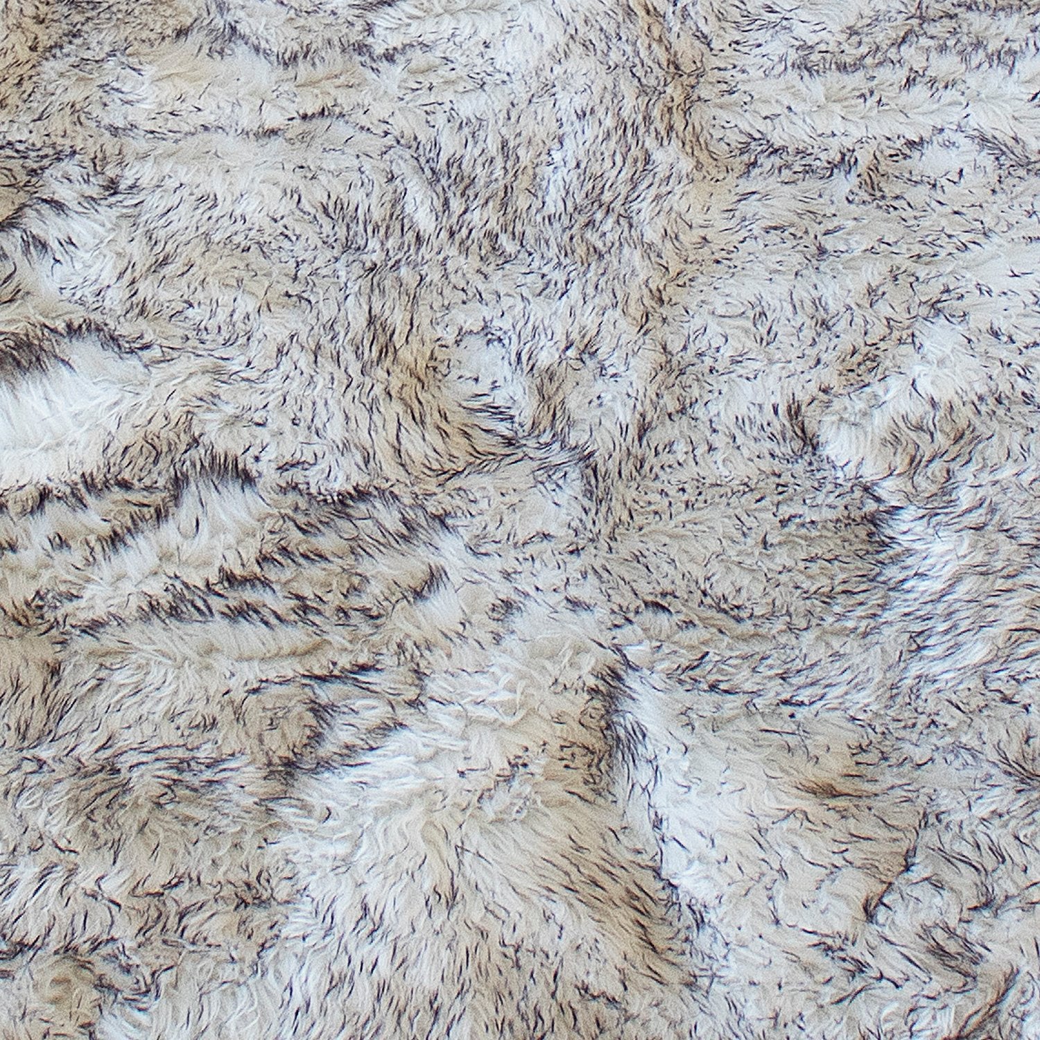 Sheepskin Black And White Faux Fur Shag Area Rug