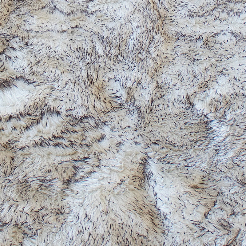 Sheepskin Black And White Faux Fur Shag Area Rug