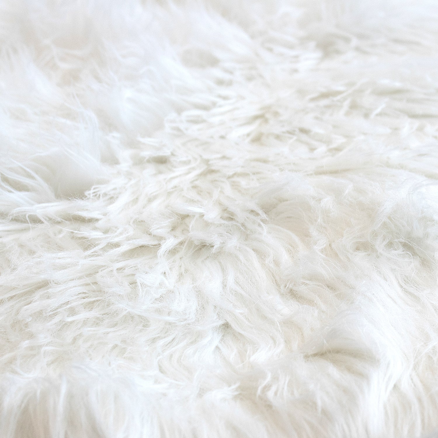 Sheepskin White Faux Fur Shag Area Rug