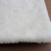 Rabbit Faux Fur Plush Area Rug White | Laruglinens