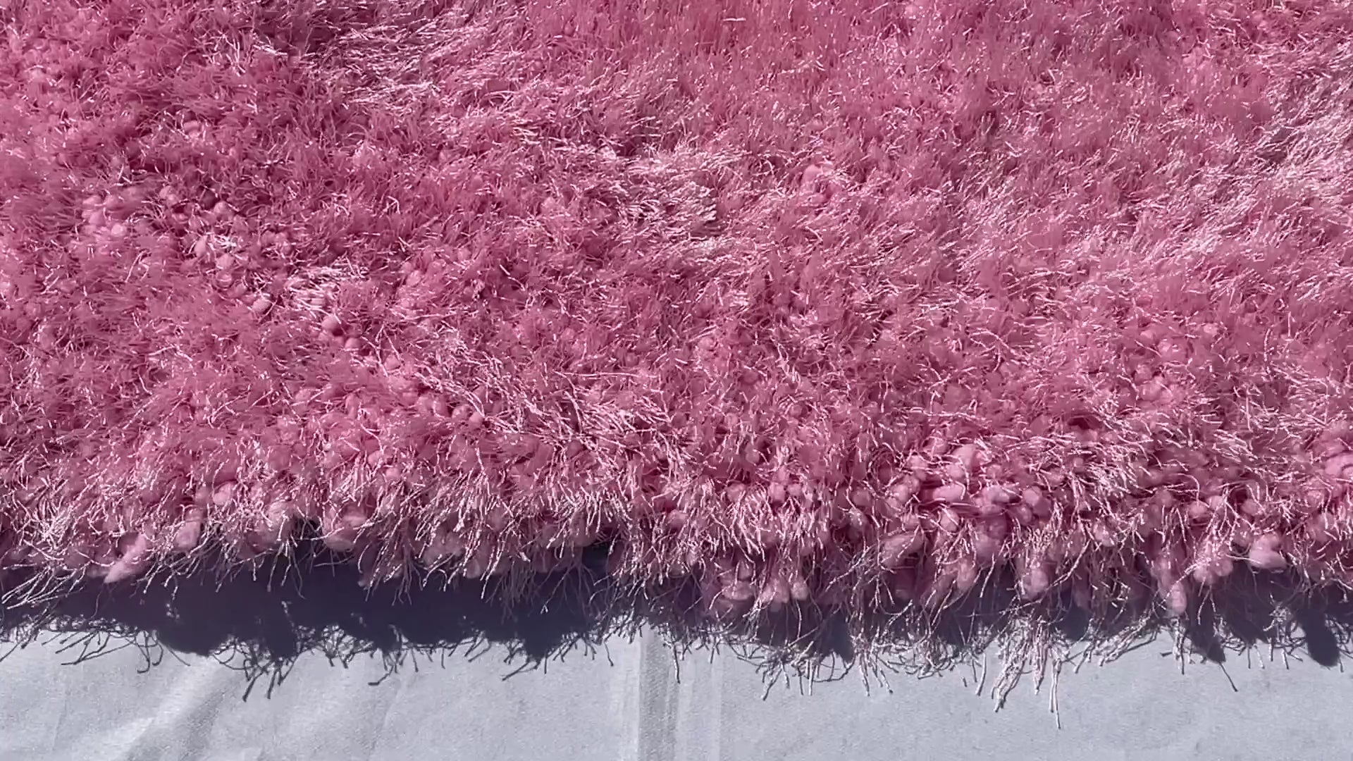 Romance Pink Solid Shag Area Rug