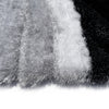 Swirl Black And White Shag Area Rug